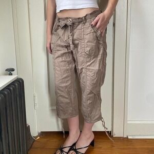 Vintage 90s y2k low rise wide leg carpi cargo pants